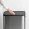 Кош за боклук Brabantia Bo Touch Hi 1001265, 2x30 л, Плътно прилепване към стена, Реглаж на краката, Устойчив на отпечатъци, Инокс/мат