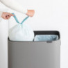 Кош за боклук Brabantia Bo Touch Hi 1001266, 2x30 л, Плътно прилепване към стена, Реглаж на краката, Минерално покритие, Сив