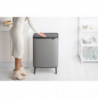 Кош за боклук Brabantia Bo Touch Hi 1001266, 2x30 л, Плътно прилепване към стена, Реглаж на краката, Минерално покритие, Сив