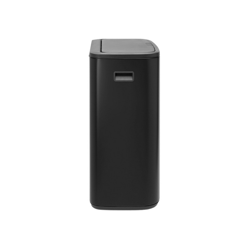 Кош за боклук Brabantia Bo Touch 1001274, 60 л, Плавно и безшумно отваряне, Голям отвор, Устойчив на отпечатъци, Черен/мат