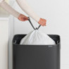 Кош за боклук Brabantia Bo Touch 1001274, 60 л, Плавно и безшумно отваряне, Голям отвор, Устойчив на отпечатъци, Черен/мат