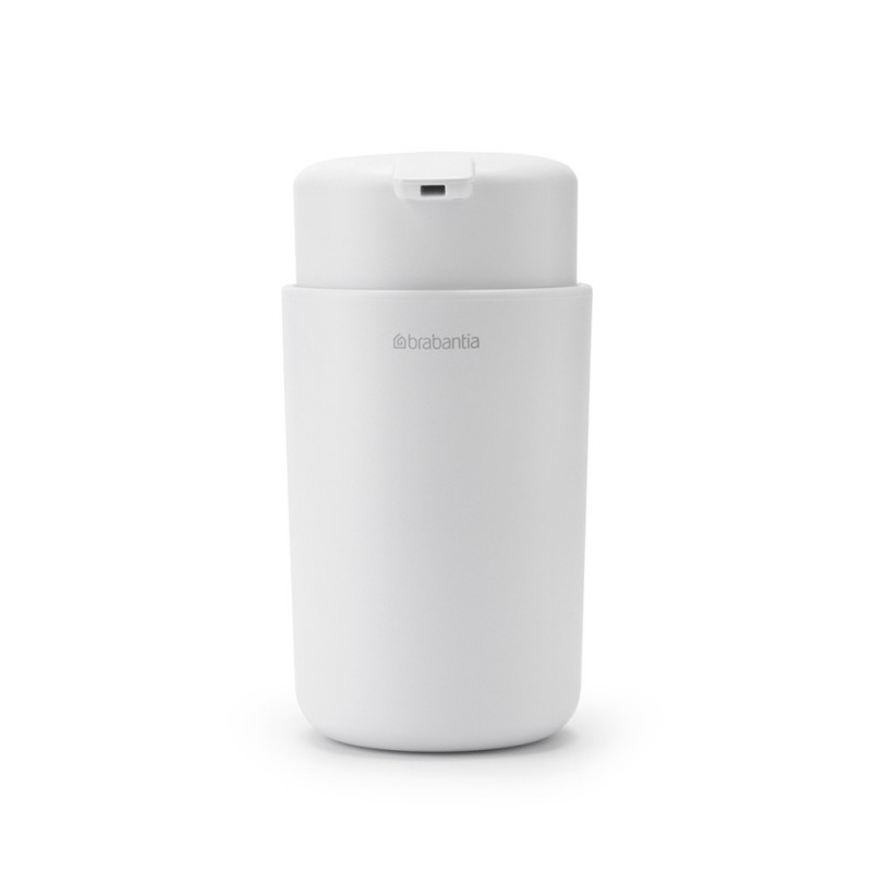 Дозатор за течен сапун Brabantia ReNew 1003134, 250 мл, Нехлъзаща основа, Без прокапване, Бял