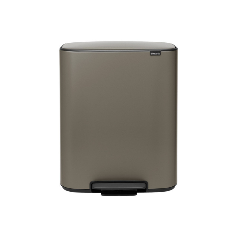 Кош за боклук Brabantia Bo Pedal 1003184, 60 л, Леко затваряне, Противоплъзгаща основа, Сив