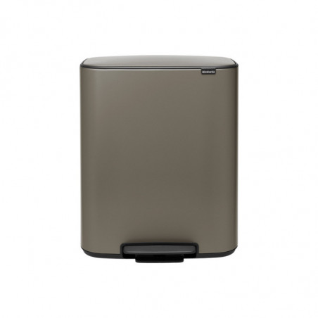 Кош за боклук Brabantia Bo Pedal 1003184, 60 л, Леко затваряне, Противоплъзгаща основа, Сив