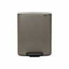 Кош за боклук Brabantia Bo Pedal 1003184, 60 л, Леко затваряне, Противоплъзгаща основа, Сив