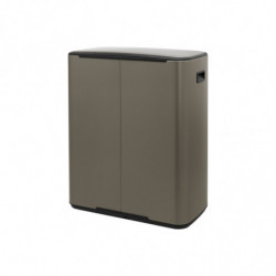 Кош за боклук Brabantia Bo Pedal 1003184, 60 л, Леко затваряне, Противоплъзгаща основа, Сив