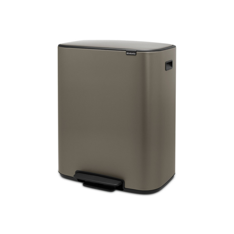 Кош за боклук Brabantia Bo Pedal 1003184, 60 л, Леко затваряне, Противоплъзгаща основа, Сив