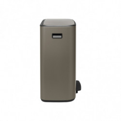 Кош за боклук Brabantia Bo Pedal 1003184, 60 л, Леко затваряне, Противоплъзгаща основа, Сив