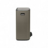 Кош за боклук Brabantia Bo Pedal 1003184, 60 л, Леко затваряне, Противоплъзгаща основа, Сив