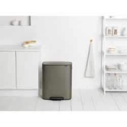 Кош за боклук Brabantia Bo Pedal 1003184, 60 л, Леко затваряне, Противоплъзгаща основа, Сив