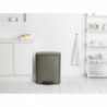 Кош за боклук Brabantia Bo Pedal 1003184, 60 л, Леко затваряне, Противоплъзгаща основа, Сив