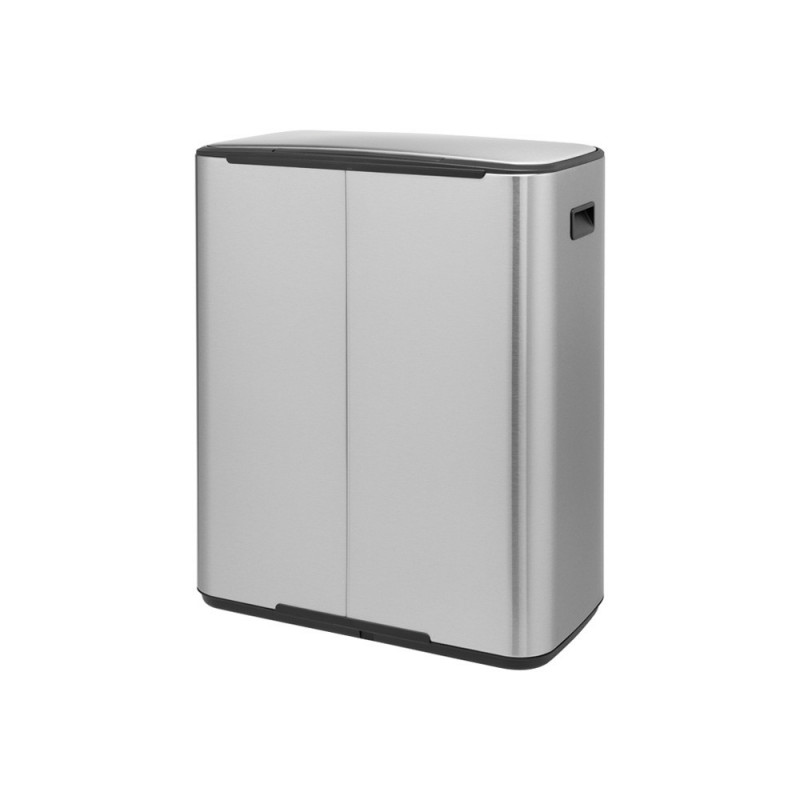 Кош за боклук Brabantia Bo Pedal 1003186, 60 л, Леко затваряне, Противоплъзгаща основа, Устойчив на пръстови отпечатъци, Инокс/Мат