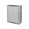 Кош за боклук Brabantia Bo Pedal 1003186, 60 л, Леко затваряне, Противоплъзгаща основа, Устойчив на пръстови отпечатъци, Инокс/Мат