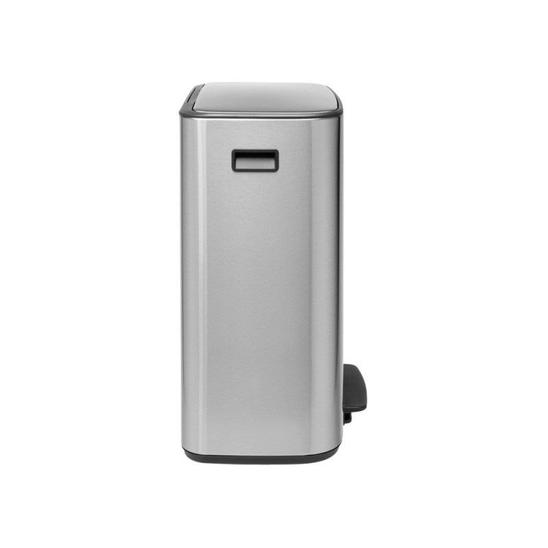 Кош за боклук Brabantia Bo Pedal 1003186, 60 л, Леко затваряне, Противоплъзгаща основа, Устойчив на пръстови отпечатъци, Инокс/Мат