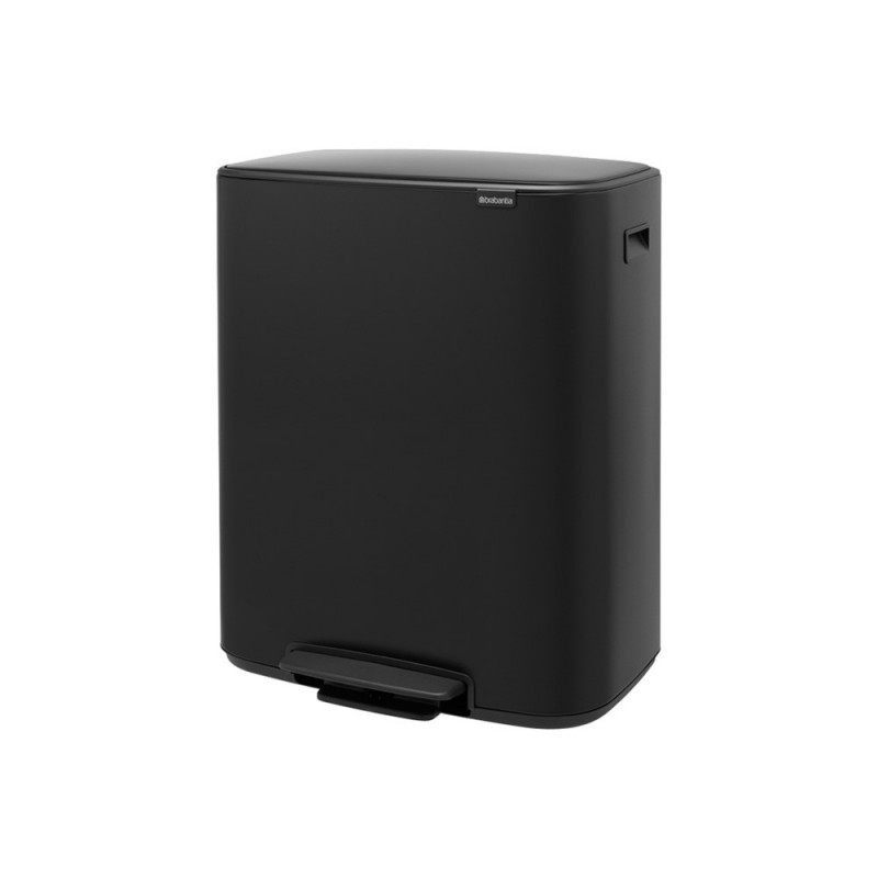 Кош за боклук Brabantia Bo Pedal 1003191, 2x30 л, Плавно затваряне, Противоплъзгаща основа, Черен
