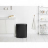 Кош за боклук Brabantia Bo Pedal 1003191, 2x30 л, Плавно затваряне, Противоплъзгаща основа, Черен