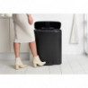 Кош за боклук Brabantia Bo Pedal 1003191, 2x30 л, Плавно затваряне, Противоплъзгаща основа, Черен