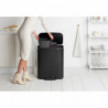 Кош за боклук Brabantia Bo Pedal 1003191, 2x30 л, Плавно затваряне, Противоплъзгаща основа, Черен