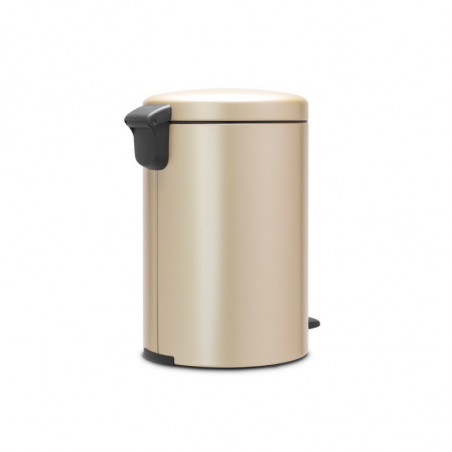 Кош за боклук с педал Brabantia NewIcon 1003205, 20 л, Плавно затваряне, Противоплъзгаща основа, Златен металик