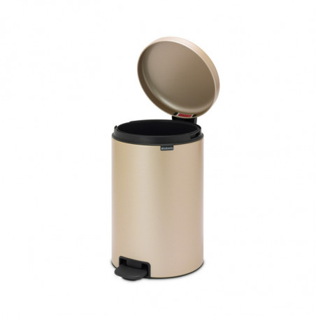 Кош за боклук с педал Brabantia NewIcon 1003205, 20 л, Плавно затваряне, Противоплъзгаща основа, Златен металик
