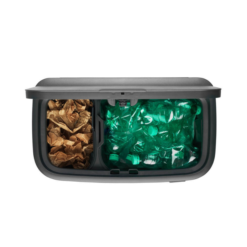 Кош за боклук Brabantia Bo Touch 1003214, 11+23 л, Плавно и безшумно отваряне, Голям отвор, Златен металик