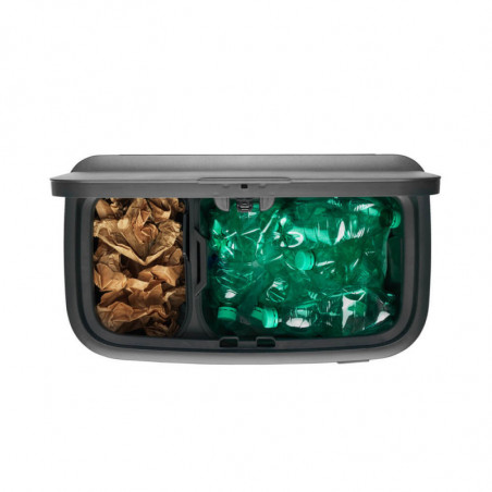 Кош за боклук Brabantia Bo Touch 1003214, 11+23 л, Плавно и безшумно отваряне, Голям отвор, Златен металик