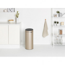 Кош за боклук Brabantia Touch Bin New 1003221, 30 л, Безшумно и плавно затваряне, Златен металик