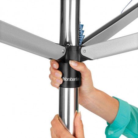 Външен простор Brabantia TopSpinner 1003461, 50 м, Метален шиш за вкопаване, Резистентен на корозия, Инокс