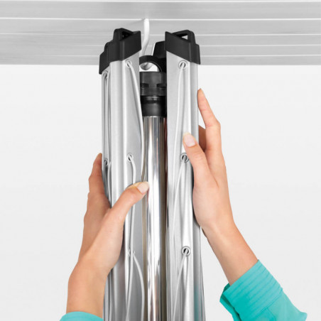 Външен простор Brabantia TopSpinner 1003461, 50 м, Метален шиш за вкопаване, Резистентен на корозия, Инокс