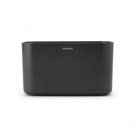 Кутия за аксесоари за баня Brabantia ReNew 1003493, Устойчива на корозия, Вътрешен разделител, Противоплъзгаща основа, Тъмносив
