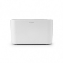 Кутия за аксесоари за баня Brabantia ReNew 1003494, Устойчива на корозия, Вътрешен разделител, Противоплъзгаща основа, Бял