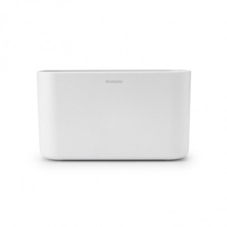 Кутия за аксесоари за баня Brabantia ReNew 1003494, Устойчива на корозия, Вътрешен разделител, Противоплъзгаща основа, Бял