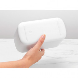 Кутия за аксесоари за баня Brabantia ReNew 1003494, Устойчива на корозия, Вътрешен разделител, Противоплъзгаща основа, Бял