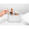 Кутия за аксесоари за баня Brabantia ReNew 1003494, Устойчива на корозия, Вътрешен разделител, Противоплъзгаща основа, Бял