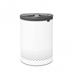 Кош за пране Brabantia Selector 1003787, 55 л, 2 отделения, Вентилационни отвори, Пълнене без отваряне, Бял