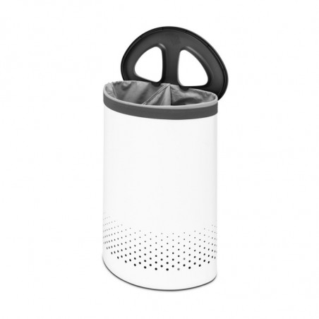 Кош за пране Brabantia Selector 1003787, 55 л, 2 отделения, Вентилационни отвори, Пълнене без отваряне, Бял