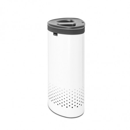 Кош за пране Brabantia Selector 1003787, 55 л, 2 отделения, Вентилационни отвори, Пълнене без отваряне, Бял