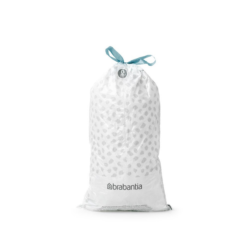 Торбички за кош Brabantia PerfectFit FlatBack+/Bo 1004144, Размер O, 30 л, 20 броя, Бял