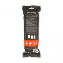 Торбички за кош Brabantia PerfectFit Bo 1004145, Размер M, 60 л, 10 броя, Бял