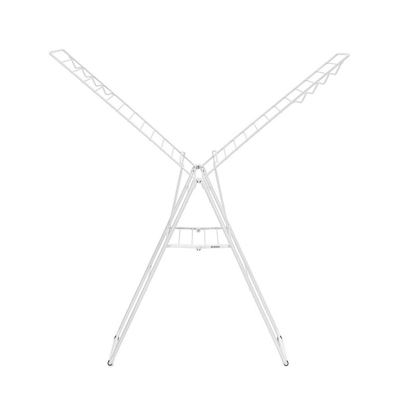 Сушилник за дрехи Brabantia Hangon 1004167, 25 м, 8 закачалки, Регулируем, Заключване за деца, Бял