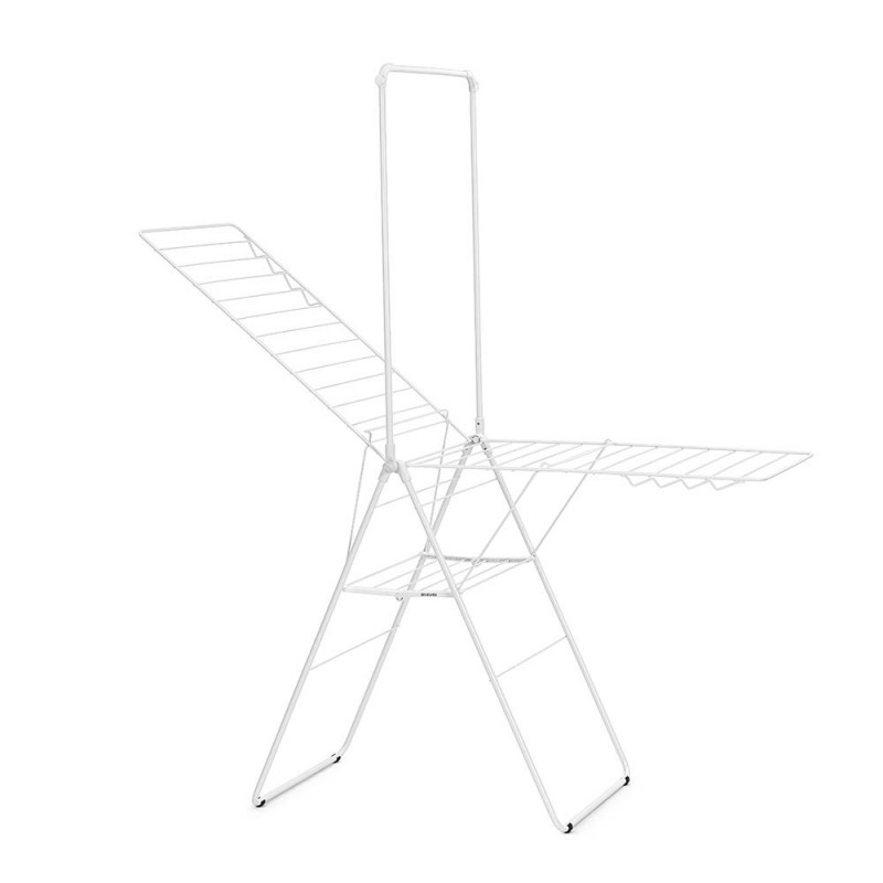 Сушилник за дрехи Brabantia Hangon 1004170, 25 м, 8 закачалки, Заключване за деца, Допълнителен прът, Бял