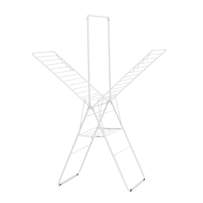 Сушилник за дрехи Brabantia Hangon 1004170, 25 м, 8 закачалки, Заключване за деца, Допълнителен прът, Бял