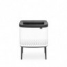 Кош за пране Brabantia Bo 1004174, 60 л, Пълнене без отваряне, Вентилационни отвори, Регулируеми крачета, Бял
