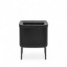 Кош за пране Brabantia Bo 1004175, 60 л, Пълнене без отваряне, Вентилационни отвори, Регулируеми крачета, Черен