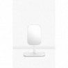 Огледало с поставка за принадлежности Brabantia ReNew 1004185, 28.3х20х12.6 см, Неплъзгаща се основа, 360° регулиране, Бял
