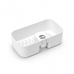 Органайзер за душ Brabantia ReNew 1004187, 7.5х13.3х24.4 см, Дъно с отвори за вода, Устойчивост на корозия, Бял