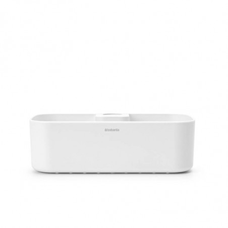 Органайзер за душ Brabantia ReNew 1004187, 7.5х13.3х24.4 см, Дъно с отвори за вода, Устойчивост на корозия, Бял