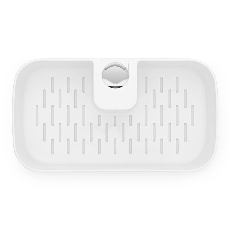 Органайзер за душ Brabantia ReNew 1004187, 7.5х13.3х24.4 см, Дъно с отвори за вода, Устойчивост на корозия, Бял