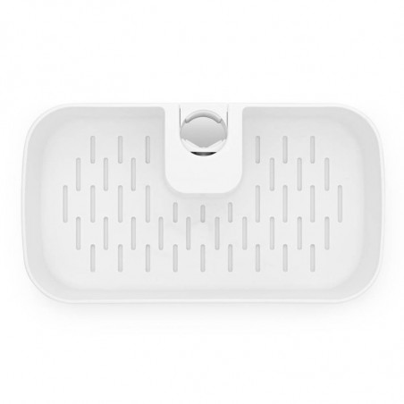 Органайзер за душ Brabantia ReNew 1004187, 7.5х13.3х24.4 см, Дъно с отвори за вода, Устойчивост на корозия, Бял