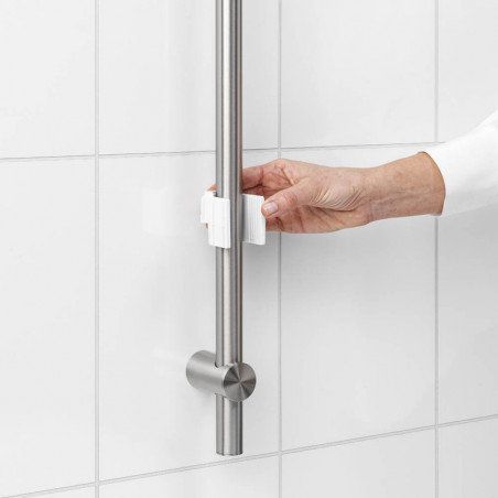 Органайзер за душ Brabantia ReNew 1004187, 7.5х13.3х24.4 см, Дъно с отвори за вода, Устойчивост на корозия, Бял
